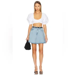 Free People Levi's Mini Flounce Skirt