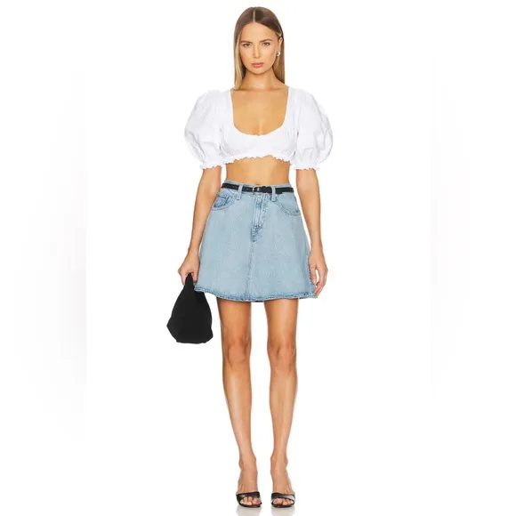 Free People Levi's Mini Flounce Skirt