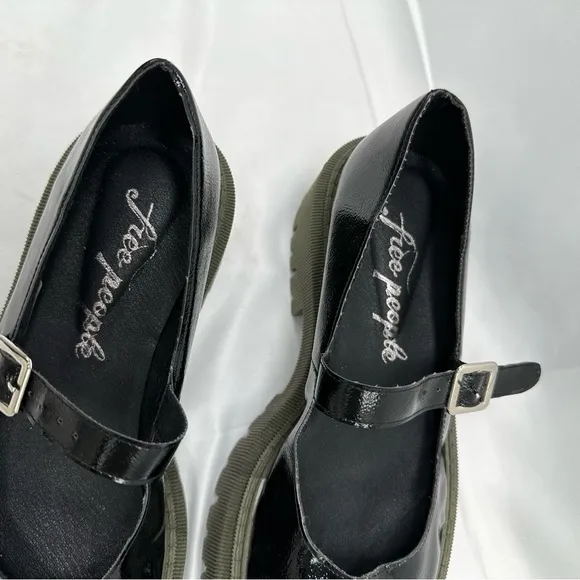 Free People Malika Mary Jane Platform Shoes Black Size 37 US 7