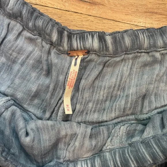 Free People Melt Away Washed Shorts In Blue Mirage NWOT Size Medium