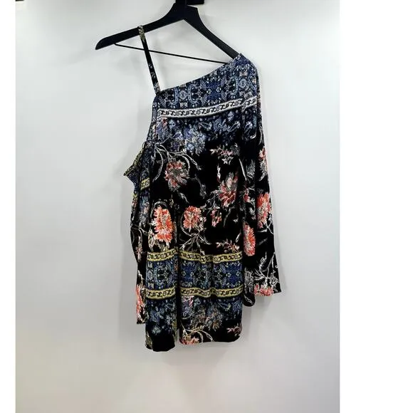 Free People Modern Floral Nomad Boho Hippie Festival Mini dress Size Small NWT