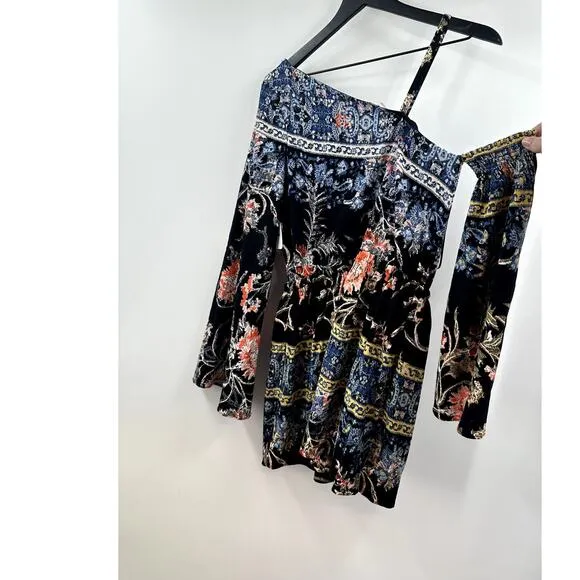 Free People Modern Floral Nomad Boho Hippie Festival Mini dress Size Small NWT