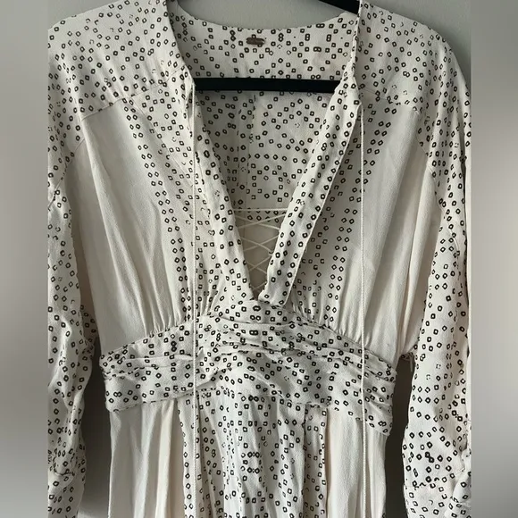 Free People Modern Kimono Maxi Dress Pearl Combo