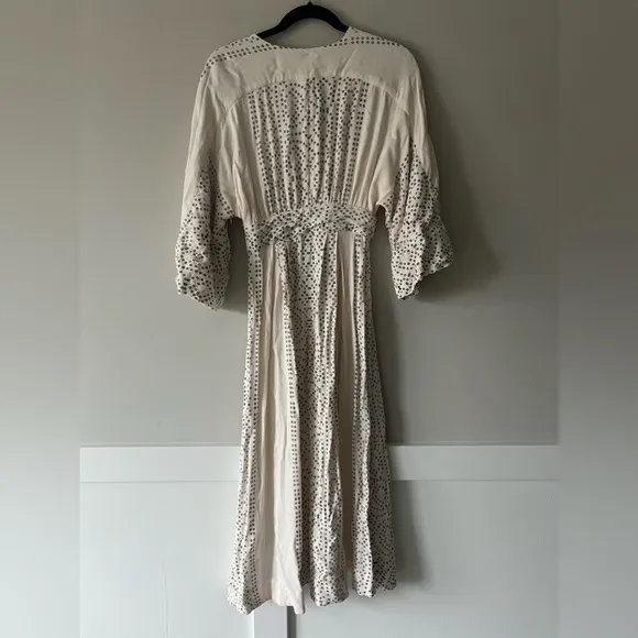 Free People Modern Kimono Maxi Dress Pearl Combo