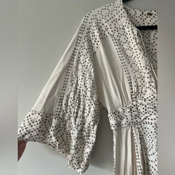 Free People Modern Kimono Maxi Dress Pearl Combo
