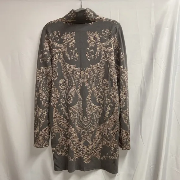 Free People Modern Love Knit Mini Dress Gray Combo Size Medium NWT
