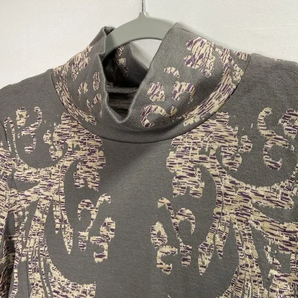 Free People Modern Love Knit Mini Dress Gray Combo Size Medium NWT