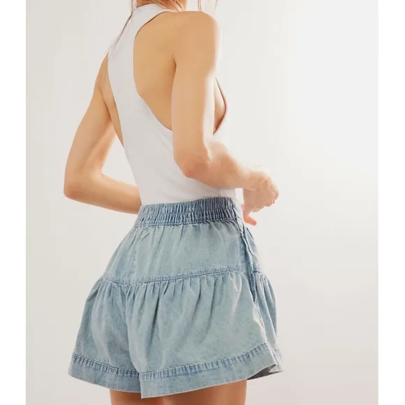 Free People New We The Free Fleur Denim Jean Shorts XL