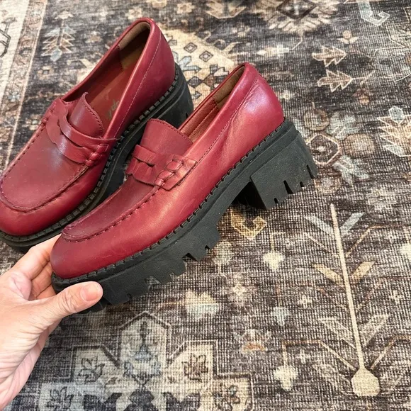 Free People Red Platform Shoes Timeless Design