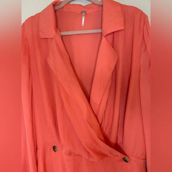 Free People Simone Dress XL Blazer Dress Modern Like New Double Breasted