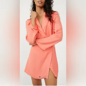 Free People Simone Dress XL Blazer Dress Modern Like New Double Breasted