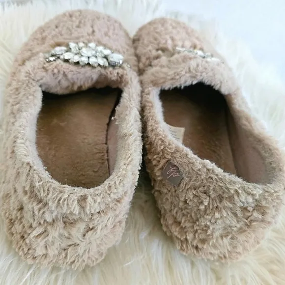 Free People Slumber Party Loafer Slippers Vanilla Latte Women's Size 9 🌴