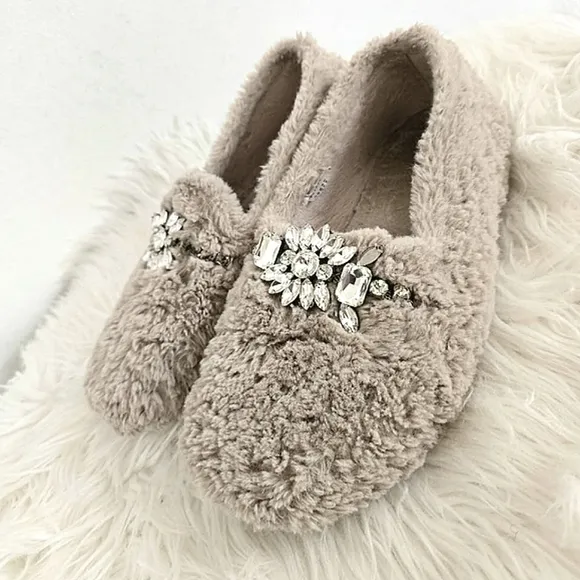 Free People Slumber Party Loafer Slippers Vanilla Latte Women's Size 9 🌴