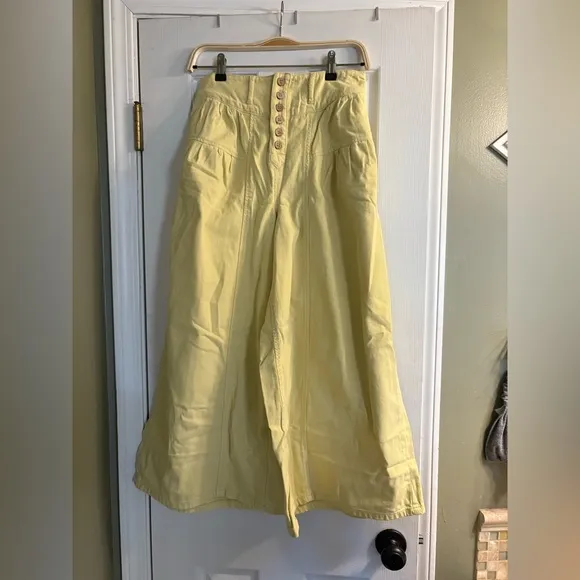 Free People We The Free Blossom Pull-On Jeans XS Color: Pineapple Slice NWT