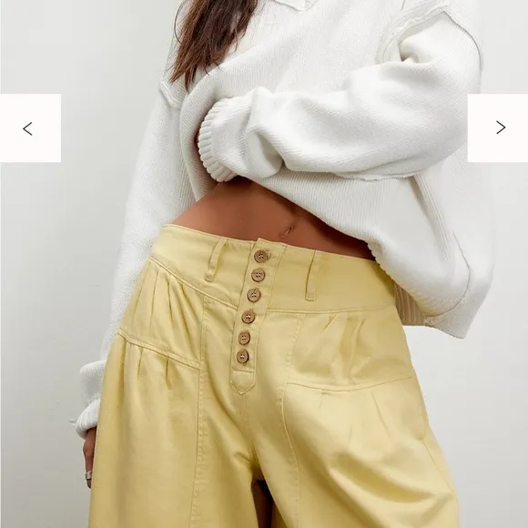 Free People We The Free Blossom Pull-On Jeans XS Color: Pineapple Slice NWT
