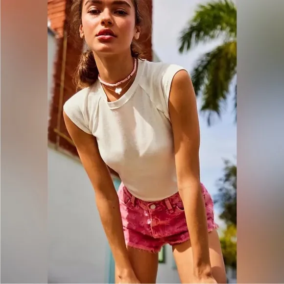 FREE PEOPLE We The Free Mixed Emotions Hi-Lo High Rise Short NWT