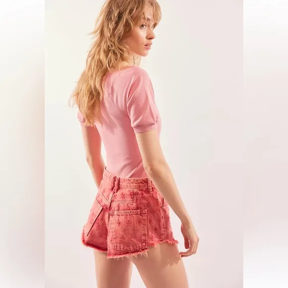 FREE PEOPLE We The Free Mixed Emotions Hi-Lo High Rise Short NWT