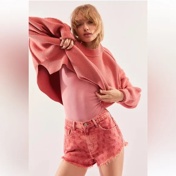 FREE PEOPLE We The Free Mixed Emotions Hi-Lo High Rise Short NWT