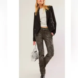 Free People We The Free Vector Moto Mid Rise Flare Jeans Size 26
