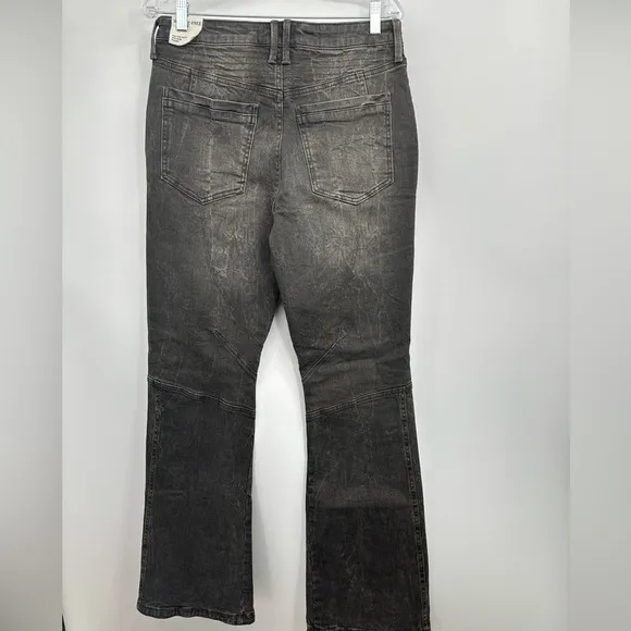Free People We The Free Vector Moto Mid Rise Flare Jeans Size 26