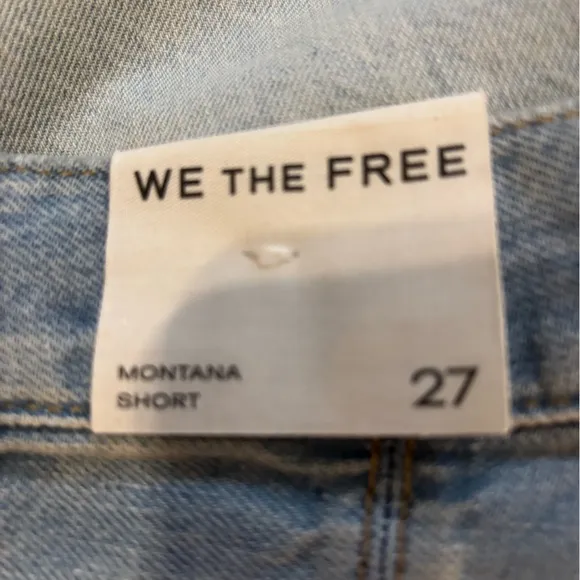 Free People/We the Free Montana Shorts in Cowgirl Blues Size 27. NWT