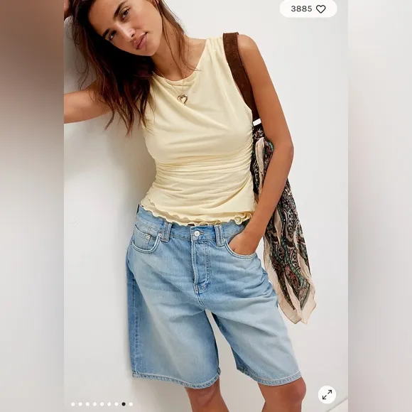 Free People/We the Free Montana Shorts in Cowgirl Blues Size 27. NWT
