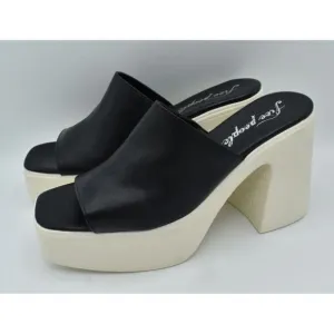 Free People Womens Size EU 40 US 10 Zoe Black Platform Heeled Sandals Shoes