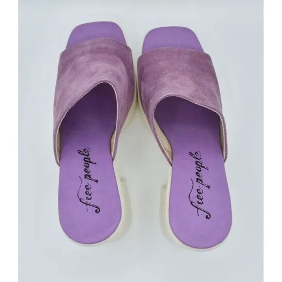 Free People Womens Size EU 40 US 10 Zoe Orchid Purple Platform Sandals Shoes