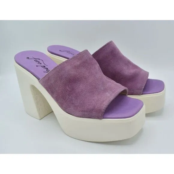 Free People Womens Size EU 40 US 10 Zoe Orchid Purple Platform Sandals Shoes