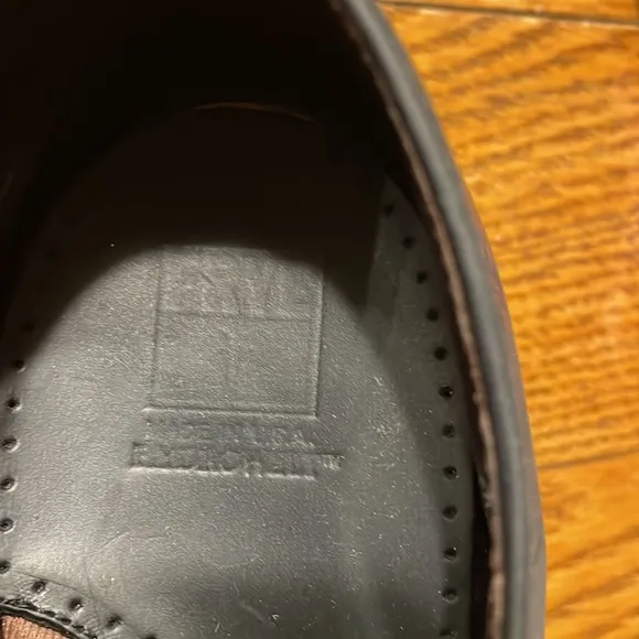 Frye and Company brand men’s suede leather Oxford shoes. Lace up style. …