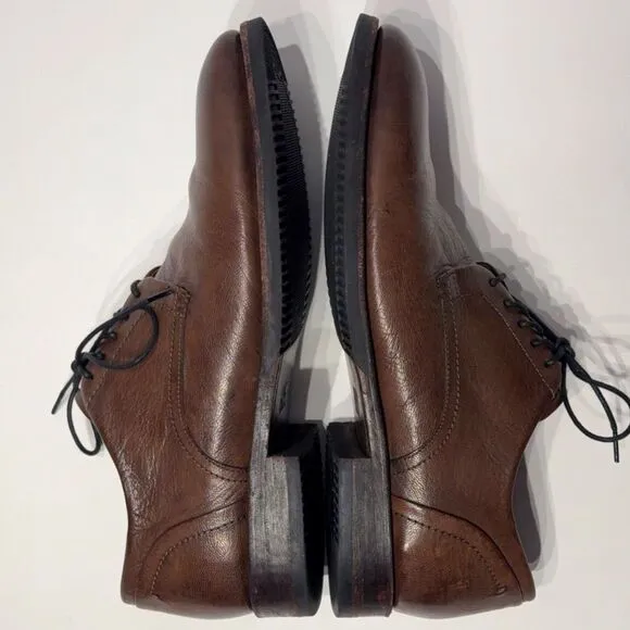 FRYE Corey Men’s Dark Brown Leather Plain Toe Oxford Shoes Size 11M
