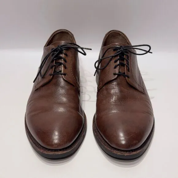 FRYE Corey Men’s Dark Brown Leather Plain Toe Oxford Shoes Size 11M
