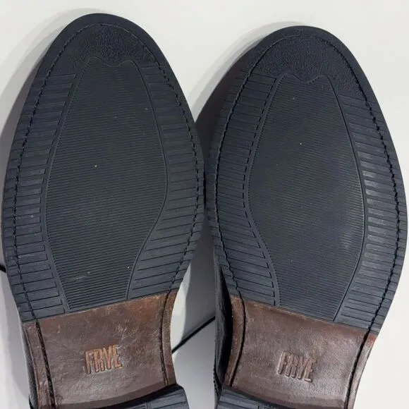FRYE Corey Men’s Dark Brown Leather Plain Toe Oxford Shoes Size 11M
