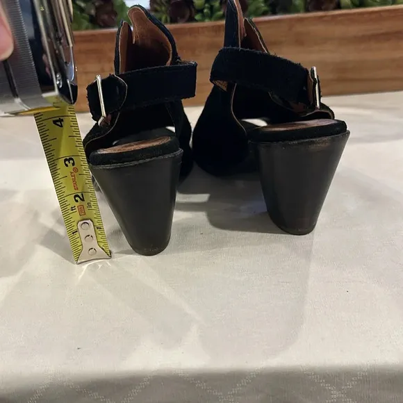 FRYE Courtney Sling Back Peep Toe Shootie Bootie boot heeled heels shoes 7.5 EUC