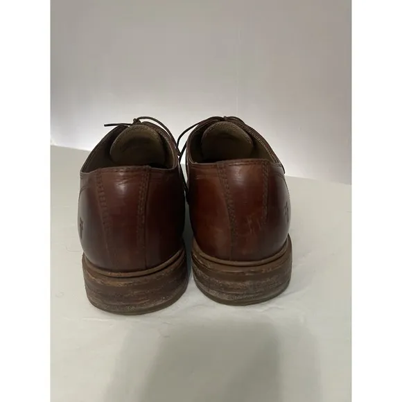 Frye James Bal Lug Oxford 87943 Mens‎ Brown Leather Lace Up Cap Toe Shoes 9 1/2D