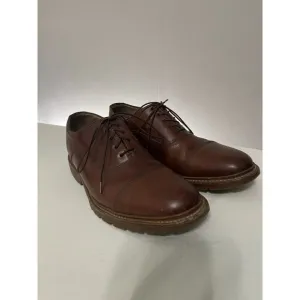 Frye James Bal Lug Oxford 87943 Mens‎ Brown Leather Lace Up Cap Toe Shoes 9 1/2D