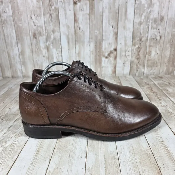 Frye Leather Oxford Dress Shoes Brown Lace Up Classic Style Mens 10M