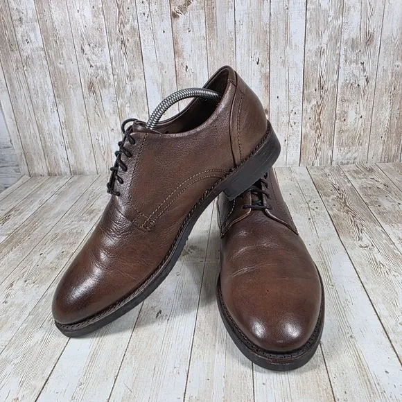 Frye Leather Oxford Dress Shoes Brown Lace Up Classic Style Mens 10M