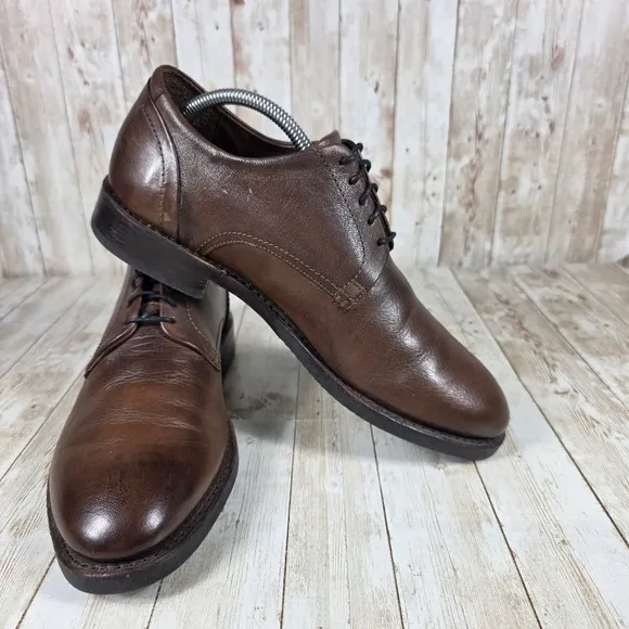 Frye Leather Oxford Dress Shoes Brown Lace Up Classic Style Mens 10M