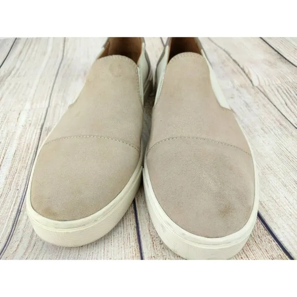 Frye Women's White Tan Gemma Suede Sneaker 8 M