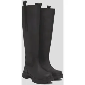 Ganni Recycled Rubber Country Boots Size 38 US 8 Black $375