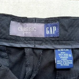 Gap Classic Black Wool Blend Stretch Pants