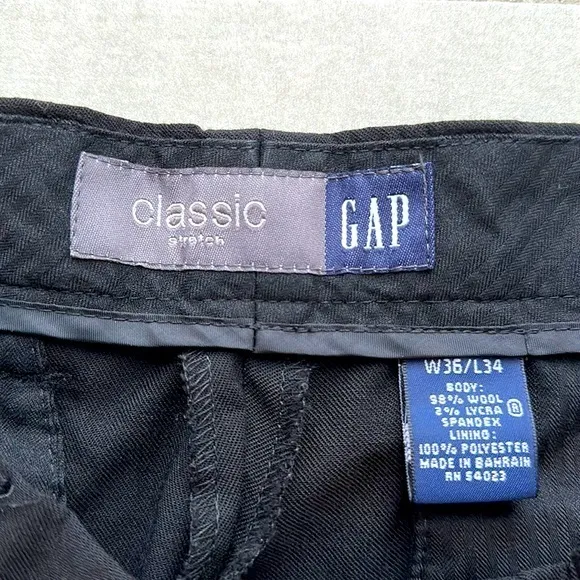 Gap Classic Black Wool Blend Stretch Pants