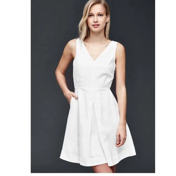 [Gap] Classic White Linen Dress