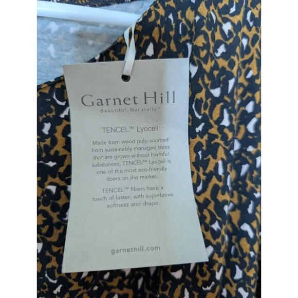 Garnet Hill Prato Knit Midi Dress Gold Texture Womens Size Large Belted Modern