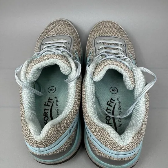 Gdefy Gravity Defyer Mighty Walk Shoes Gray Blue Women Size 8