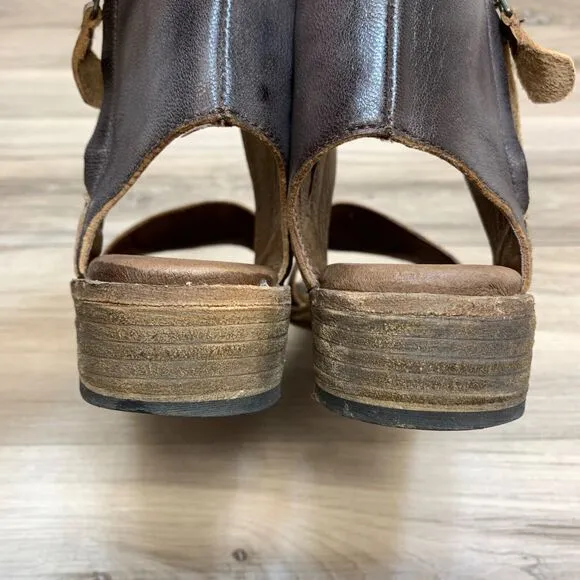 Gee WaWa Sandals Brown Gladiator Women’s Shoes Size 6M US