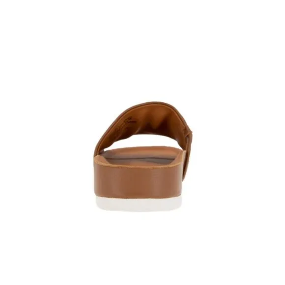 GENTLE SOULS KENNETH COLE Mens Brown Montauk Platform Slide Sandals Shoes 11