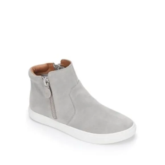 GENTLE SOULS KENNETH COLE Womens Gray Carter Platform Leather Sneakers Shoes 9 M