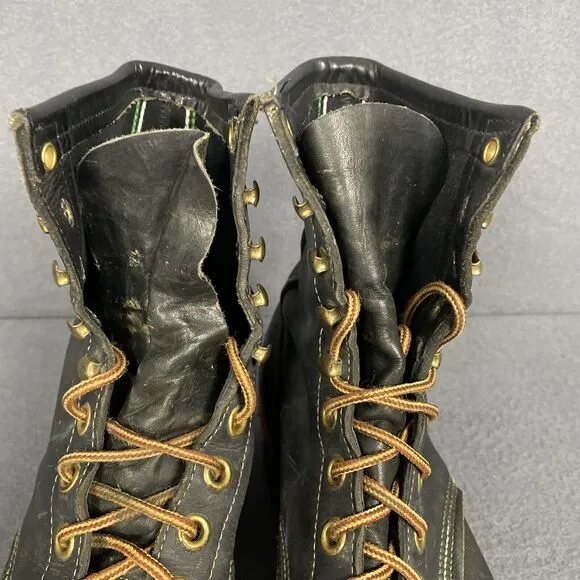 Georgia Boot Steel Toe 8.5 M Black USA Waterproof Logger Boot 8&quot; Shaft